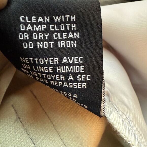 7 For All Mankind Faux Leather Silver straight leg Pants size Medium NWT FLAW - Picture 9 of 11